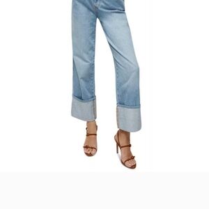 Veronica Beard Dylan Ankle High Rise Straight Leg Denim Jeans Sz 24 Pale Stone